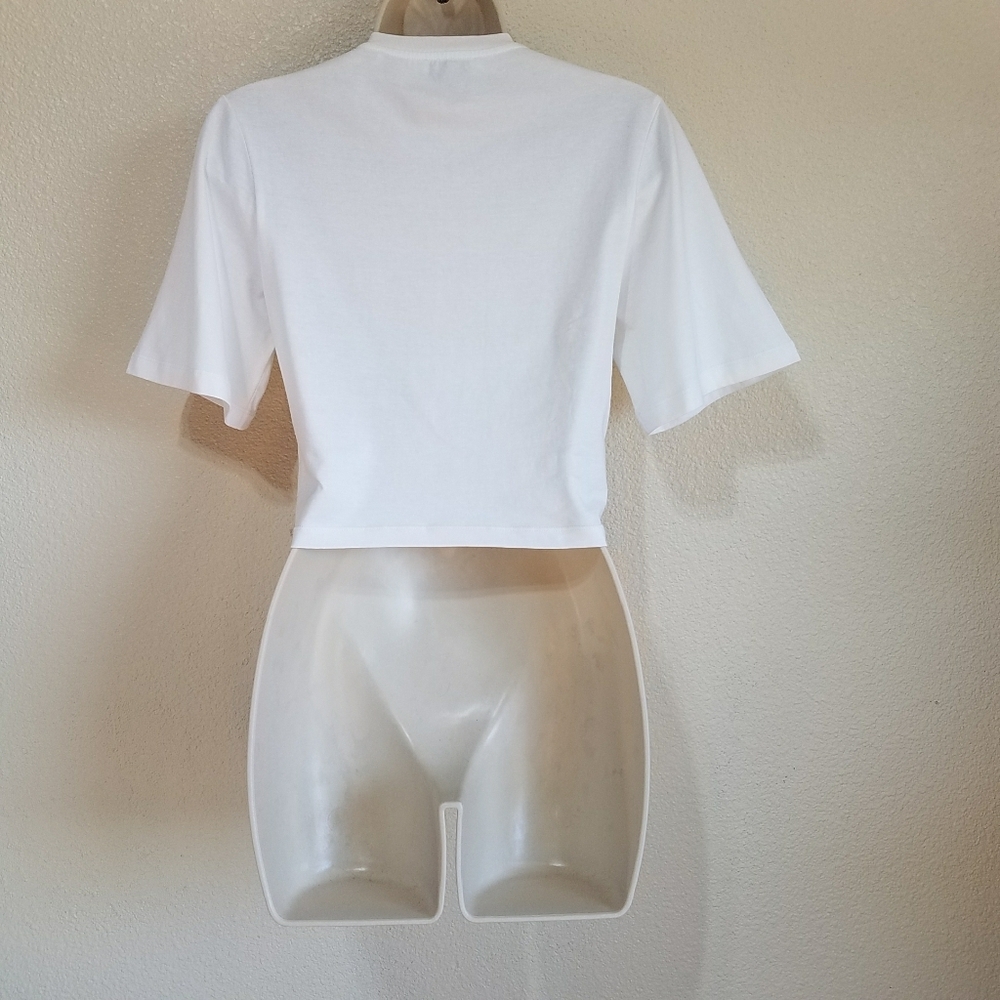 Sandro Strassy Bustier Cropped Tee - Picture 3 of 10
